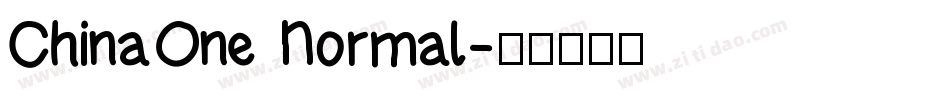 ChinaOne Normal字体转换
